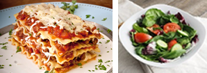 Lasagna and Salad